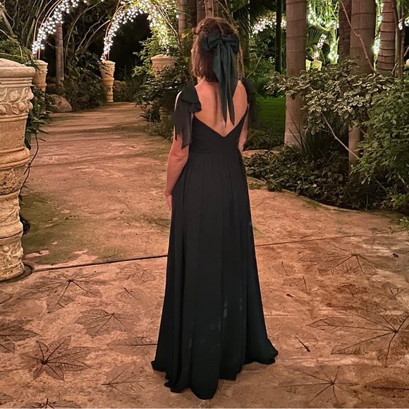 Revelry Classic Emerald 953 Serenity Chiffon Dress - Picture 5 of 6